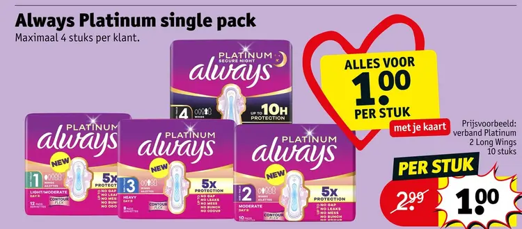 Promotie: Always Platinum single pack