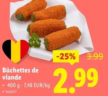 Offre: Bûchettes de viande