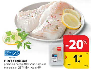 Offre: Filet de cabillaud