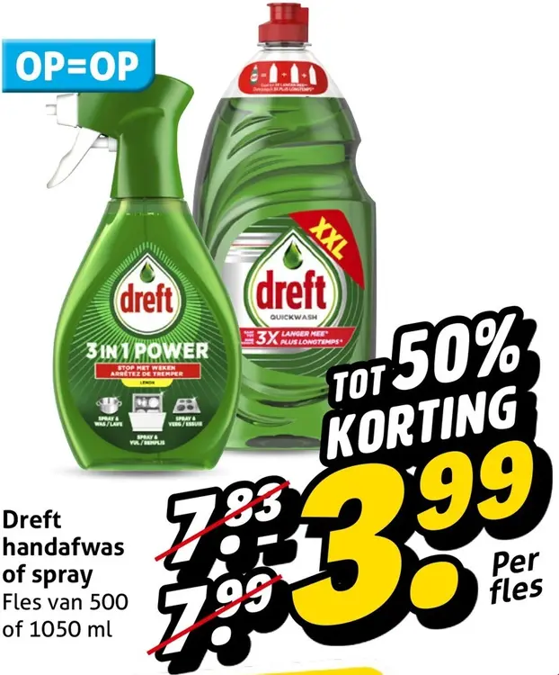 Aanbieding: Handafwas of spray