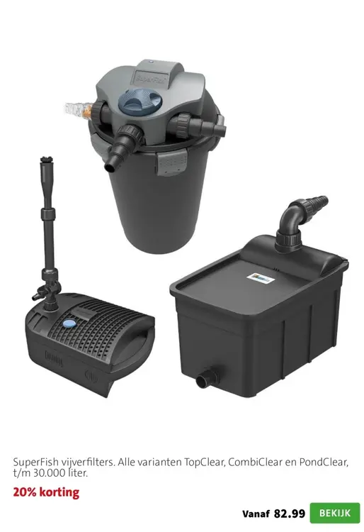Promotie: SuperFish vijverfilters