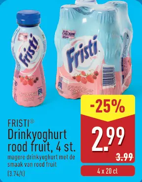Promotie: Drinkyoghurt rood fruit