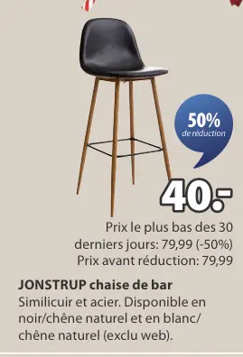 Offre: JONSTRUP chaise de bar