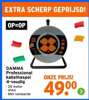 Aanbieding: Professional kabelhaspel 4-voudig