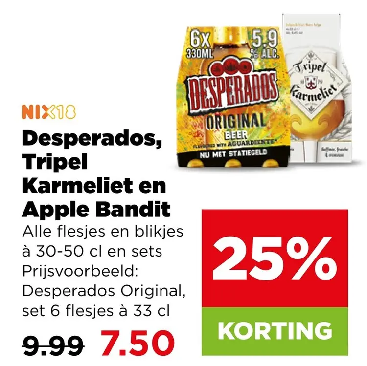 Aanbieding: Desperados, Tripel Karmeliet en Apple Bandit