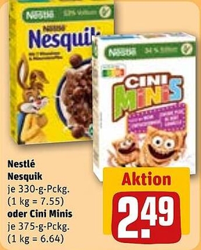 Aanbieding: Nesquik oder Cini Minis