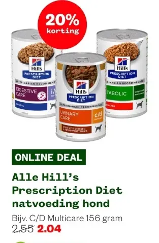 Aanbieding: Alle Hill's Prescription Diet natvoeding hond