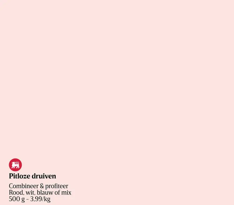 Promotie: Pitloze druiven