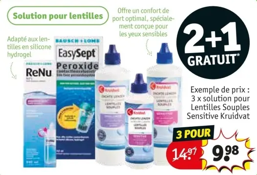 Offre: Solution pour Lentilles