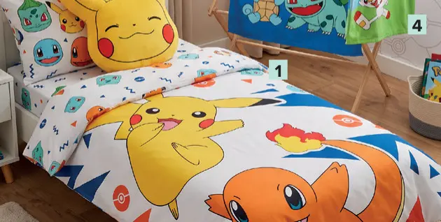 Offre: Housse de couette + 1 taie Pokémon