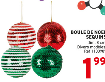 Offre: BOULE DE NOEL SEQUINS