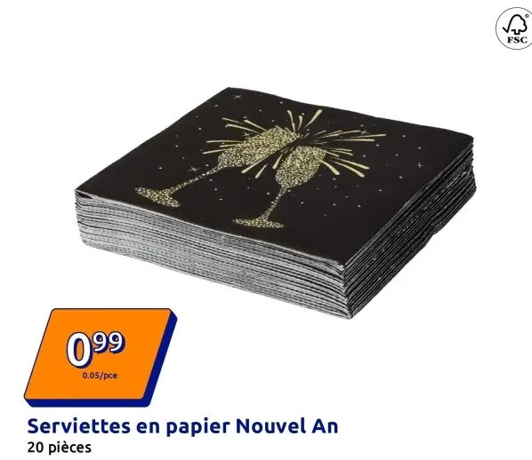 Offre: Serviettes en papier Nouvel An