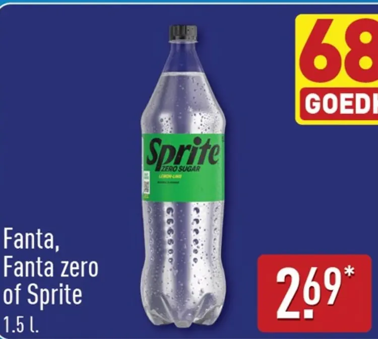 Aanbieding: Fanta, Fanta zero of Sprite