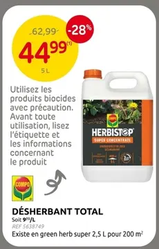 Offre: Désherbant total