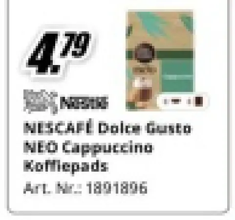 Aanbieding: Dolce gusto NEO cappuchino koffiepads