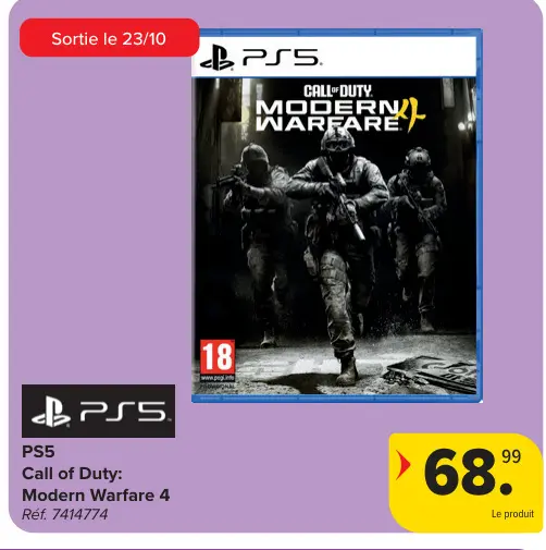 Offre: PS5 Call of Duty: Modern Warfare 4