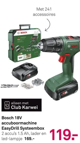 Aanbieding: Bosch 18V accuboormachine EasyDrill Systeemboor