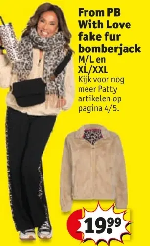 Aanbieding: From PB with love fake fur bomberjack