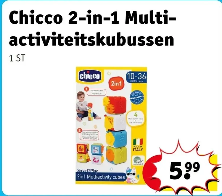 Aanbieding: Chicco 2-in-1 Multi-activiteitskubussen