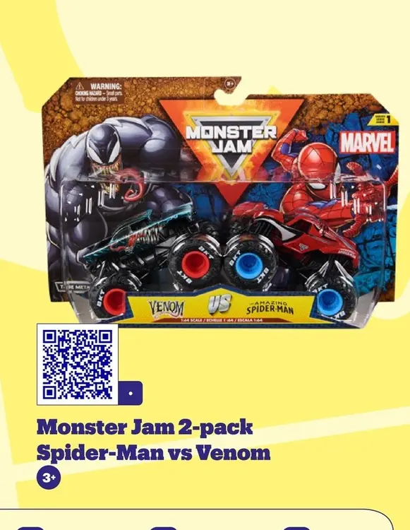 Aanbieding: Monster jam 2 pack spiderman vs venom