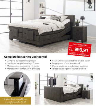 Aanbieding: Complete boxspring Continental