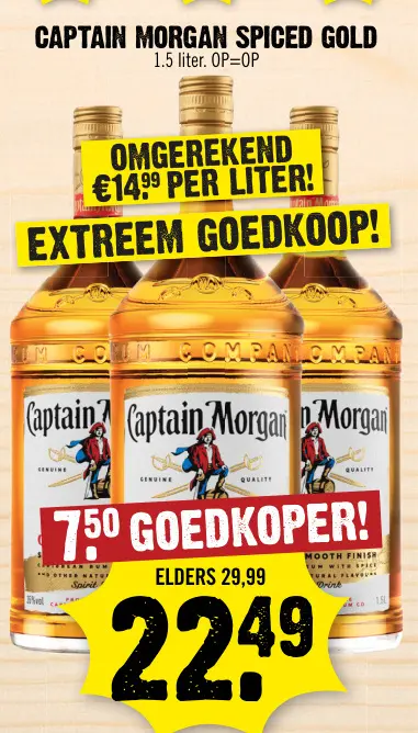 Aanbieding: Captain morgan spiced gold