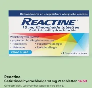 Aanbieding: Reactine Cetirizinedihydrochloride