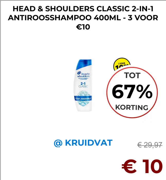 Aanbieding: Classic 2-in-1 antiroosshampoo