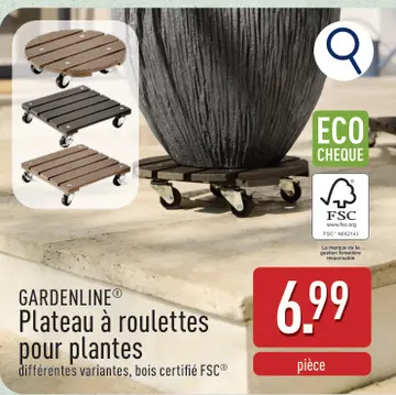 Offre: Plateau à roulettes pour plantes