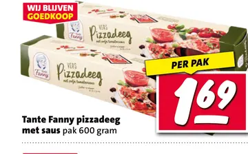 Aanbieding: Tante Fanny pizzadeeg met saus