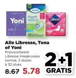 Aanbieding: Libresse, Tena of Yoni