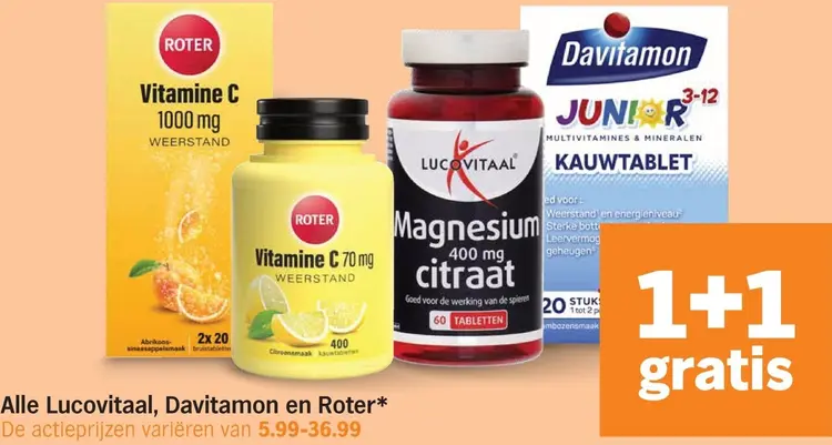 Aanbieding: Vitamine C, magnesium of kauwtabletten