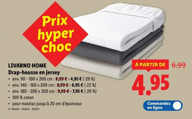 Offre: Drap-housse en jersey