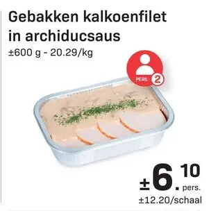 Promotie: Gebakken kalkoenfilet in archiducsaus