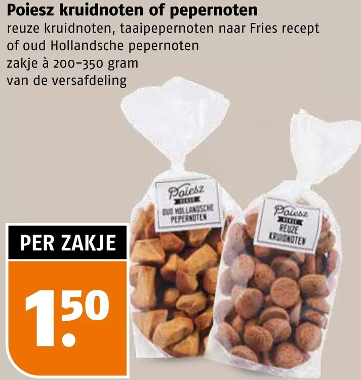 Aanbieding: Poiesz Kruidnoten of pepernoten