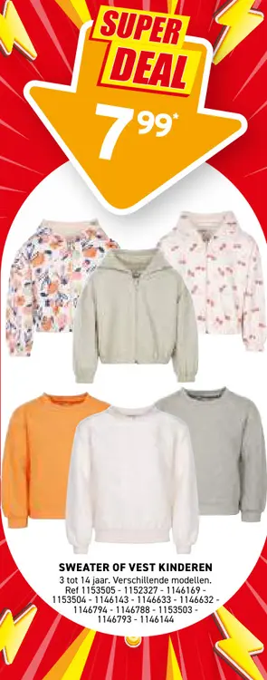 Promotie: Sweater of vest kinderen