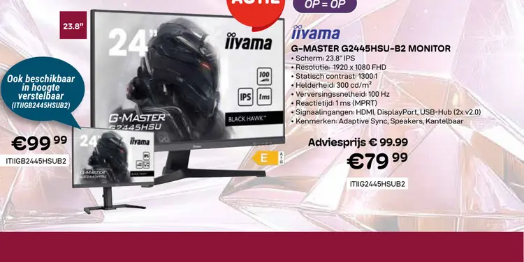 Promotie: G-master g2445hsu-b2 monitor