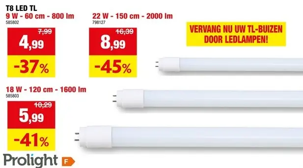 Promotie: T8 led tl