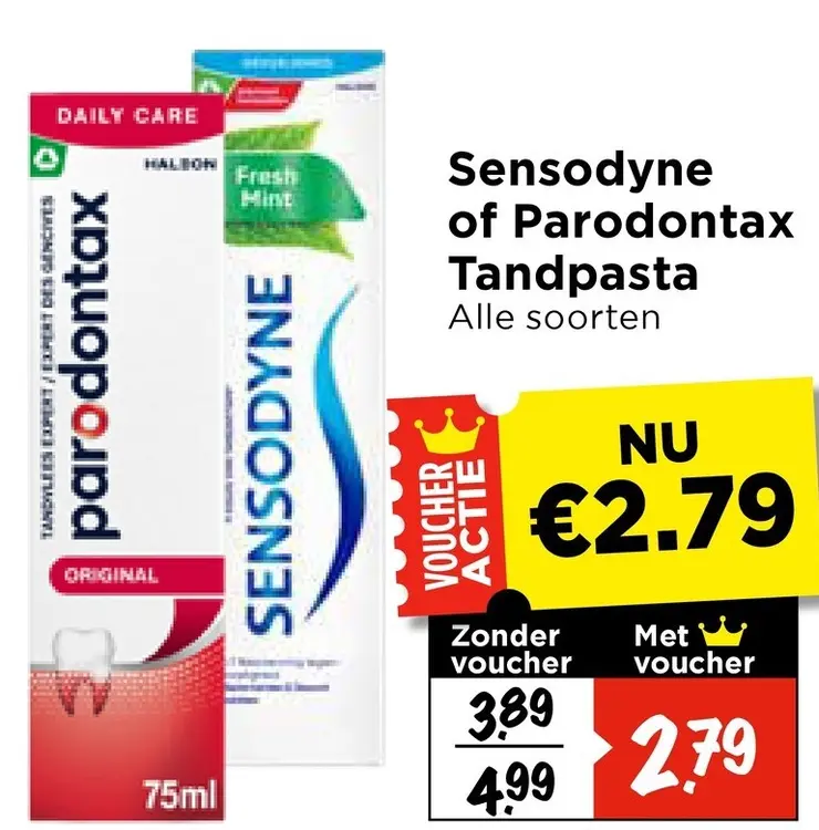 Aanbieding: Sensodyne of Parodontax Tandpasta