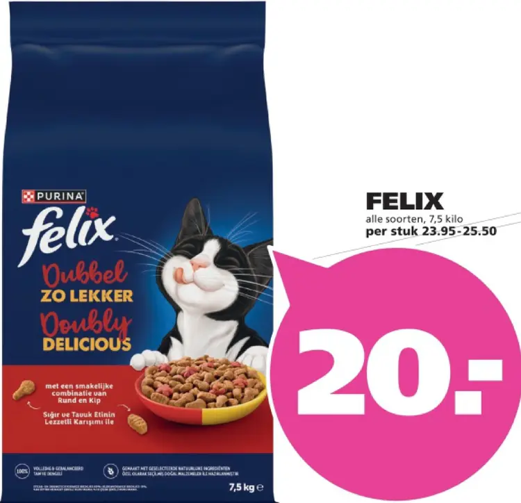 Aanbieding: Felix alle soorten kattenvoer