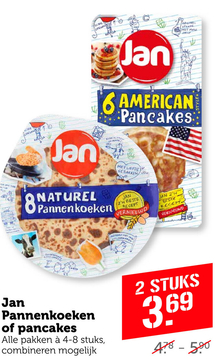 Aanbieding: Jan Pannenkoeken of pancakes