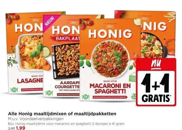 Aanbieding: maaltijdmix voor macaroni en spaghetti