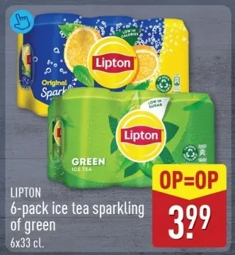 Aanbieding: ice tea sparkling of green