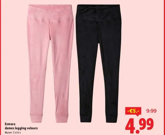 Aanbieding: Dames legging velours