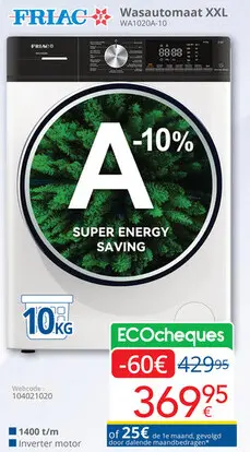Promotie: Wasautomaat XXL