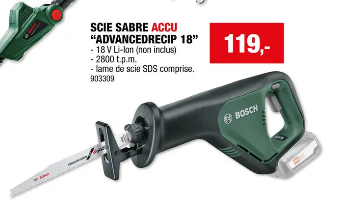 Offre: Scie sabre accu "advancedrecip 18"