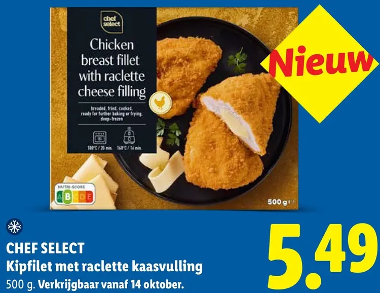 Aanbieding: Kipfilet met raclette kaasvulling
