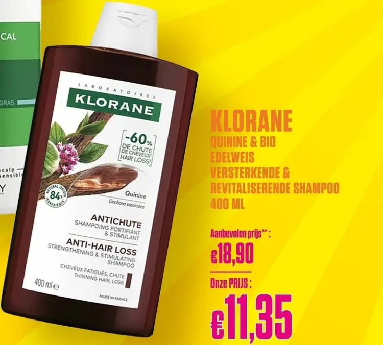 Promotie: Klorane Quinine & Bio Edelweis Versterkende & Revitaliserende Shampoo