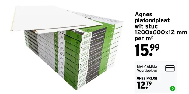 Aanbieding: plafondplaat wit stuc
