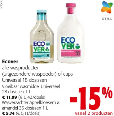 Aanbieding: Alle wasproducten (uitgezonderd waspoeder) of caps
